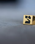 Hebrew Letter TZADI Signet Ring טבעת חותם האות צד"י