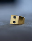 Hebrew Letter NOON Signet Ring טבעת חותם האות נו"ן