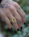Hebrew Letter ALEF Signet Ring טבעת חותם האות אל"ף