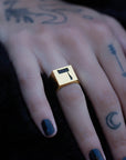 Hebrew Letter DALET Signet Ring טבעת חותם האות דל"ת