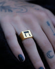 Hebrew Letter HET Signet Ring טבעת חותם האות חי"ת