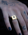 Hebrew Letter YOD Signet Ring טבעת חותם האות יו"ד