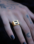 Hebrew Letter KHAF Signet Ring טבעת חותם האות כ"ף