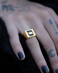 Hebrew Letter SAMEKH Signet Ring טבעת חותם האות סמ"ך