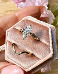 Set of 1.00 carat Marquise Cut Engagement Ring & Wedding Band with Lab Grown Diamonds
