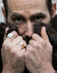 Integrated Silver and Gold Signet Ring