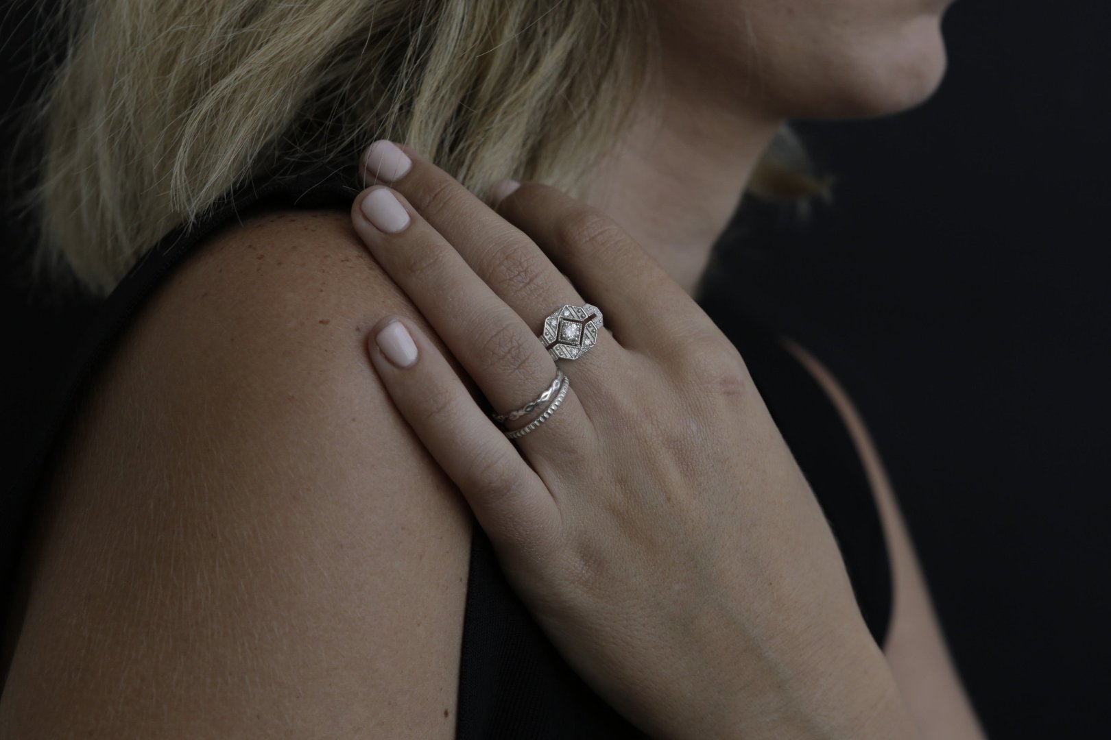 Lior 1920's Diamond Ring with Lab Grown Diamonds