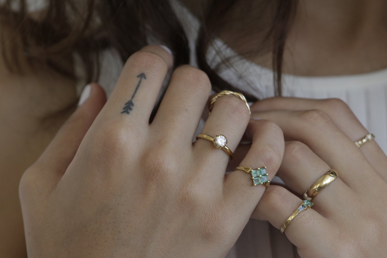 Michal Diamond Flower Ring with Lab Grown Diamonds