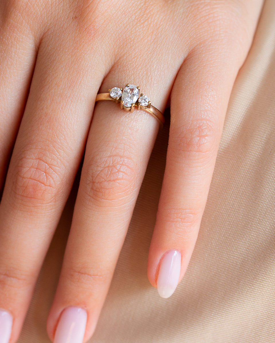 Medea Diamond Ring with Oval Cut Diamond