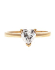White Heart Cut Diamond Ring