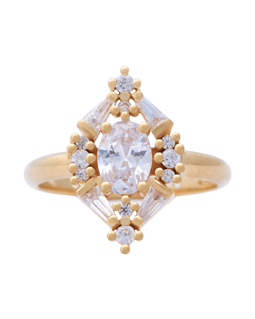 Beatrice Diamond Cluster Ring with Lab Grown Diamonds and Natural Diamonds