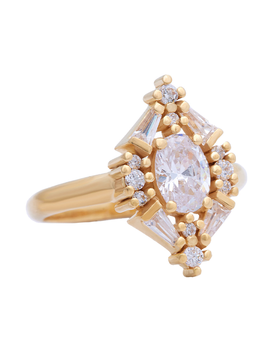 Beatrice Diamond Cluster Ring with Lab Grown Diamonds and Natural Diamonds