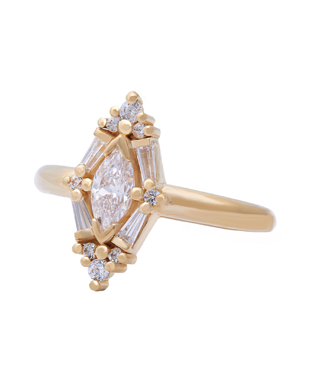 Evelyn Diamond Cluster Ring with Lab Grown Diamonds and Natural Diamonds