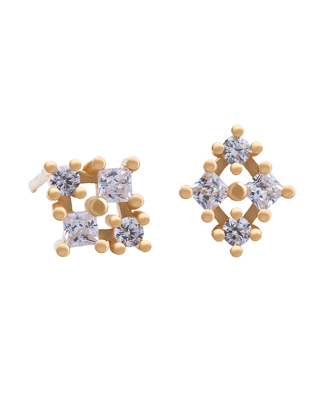 Florence Diamond Cluster Earrings with Natural Diamonds