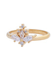 Lillian Diamond Cluster Ring with Natural Diamonds