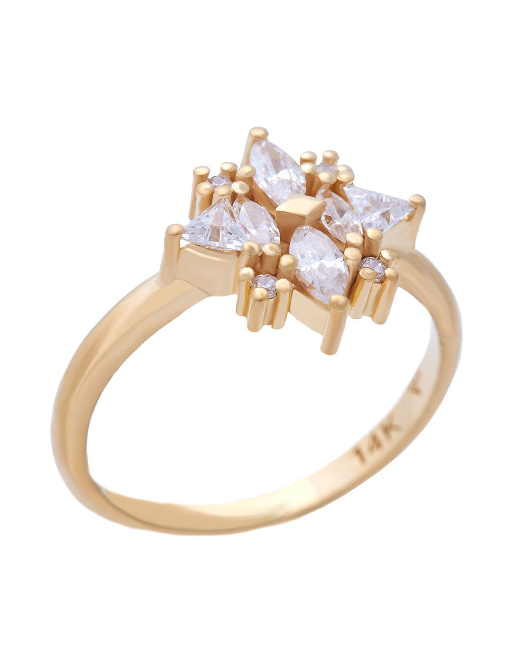 Dorothy Diamond Cluster Ring with Lab Grown and Natural Diamonds