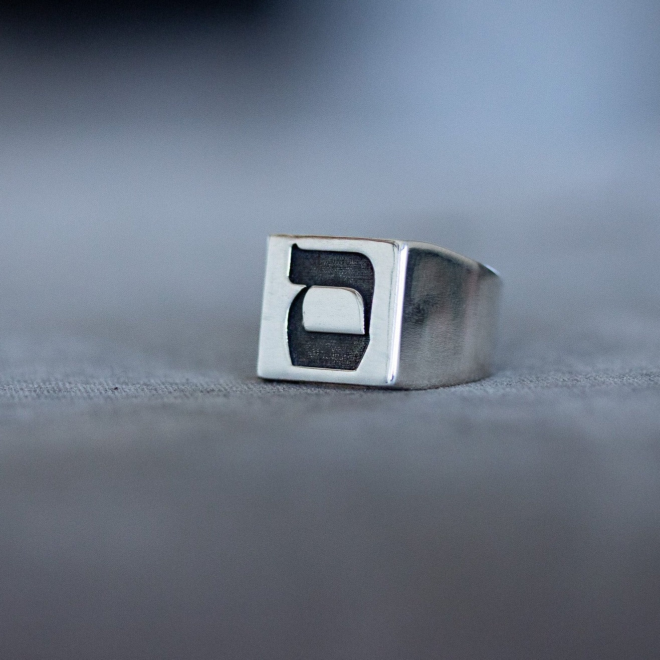 Hebrew Letter SAMEKH Signet Ring טבעת חותם האות סמ&quot;ך