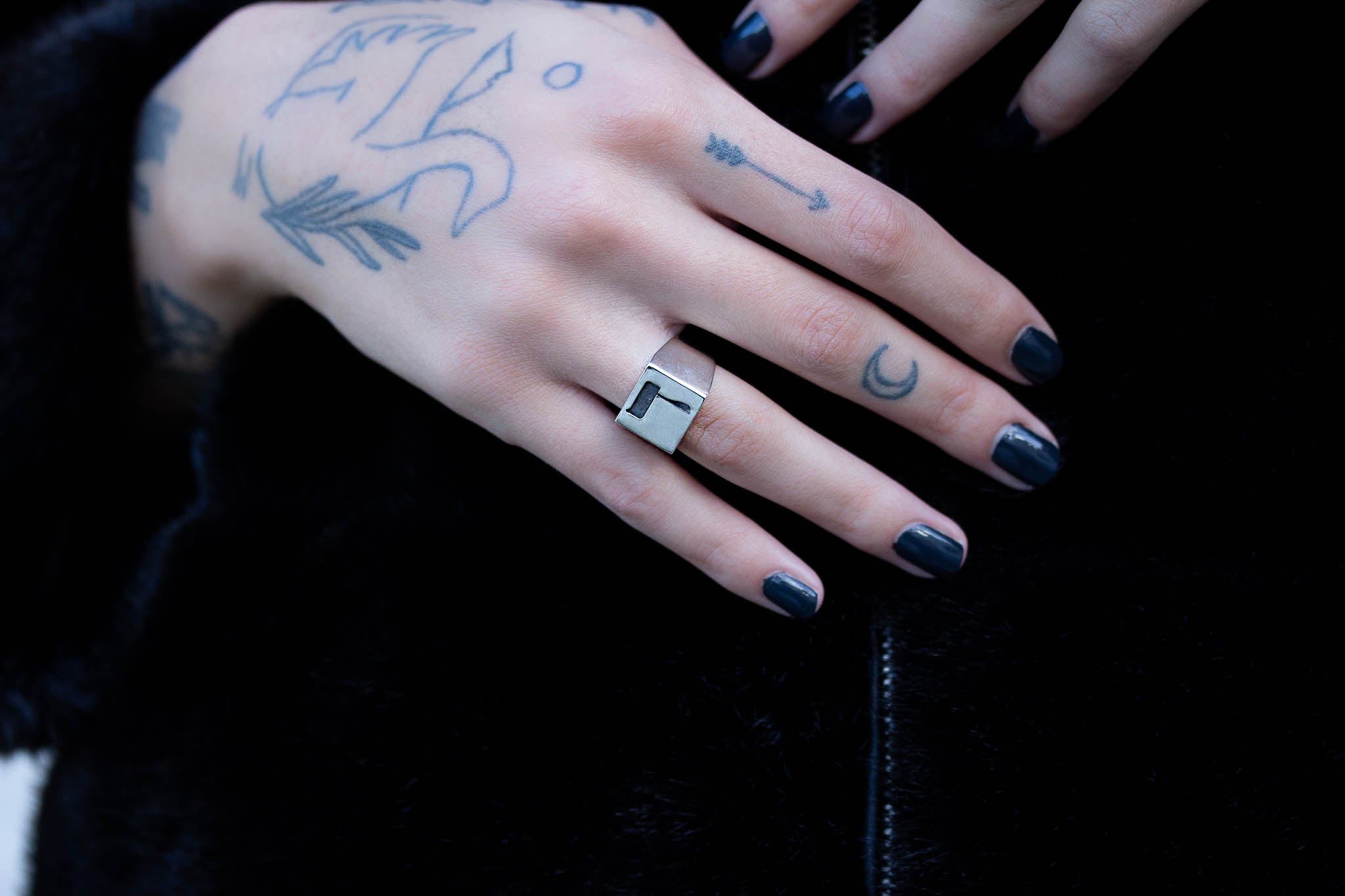 Hebrew Letter DALED Signet Ring  טבעת חותם האות דל"ת