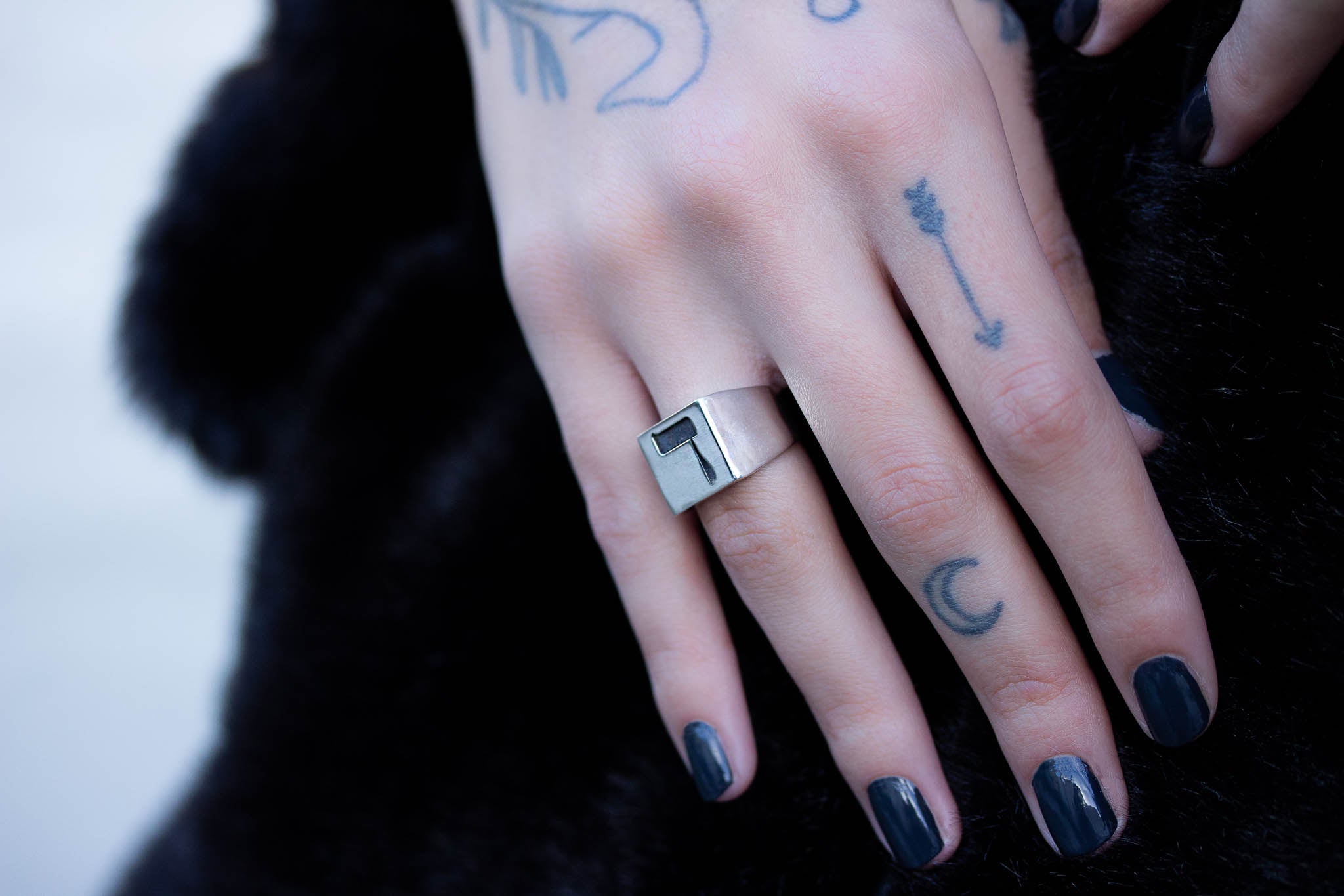 Hebrew Letter DALED Signet Ring  טבעת חותם האות דל"ת