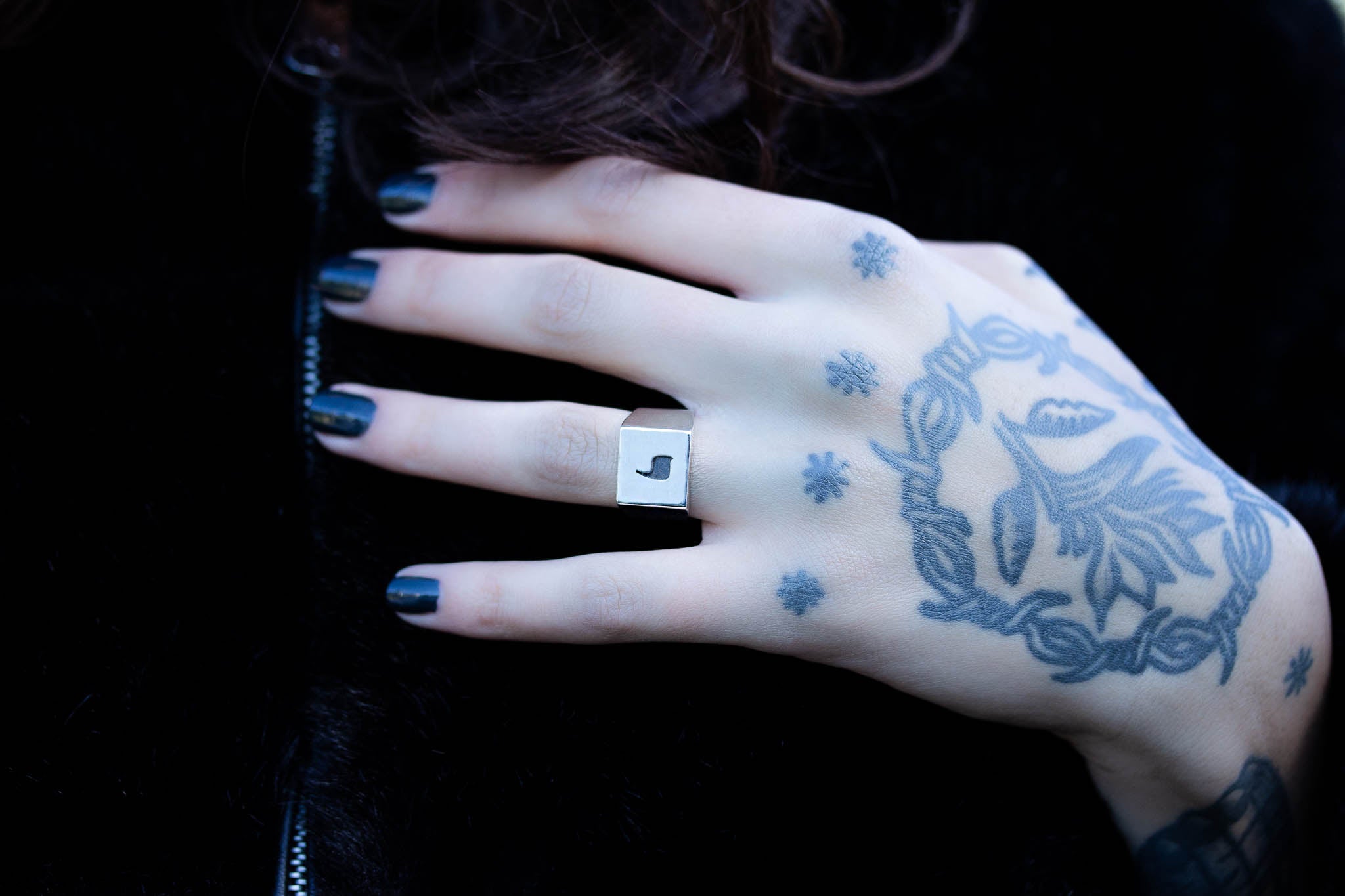 Hebrew Letter YOD Signet Ring  טבעת חותם האות יו"ד