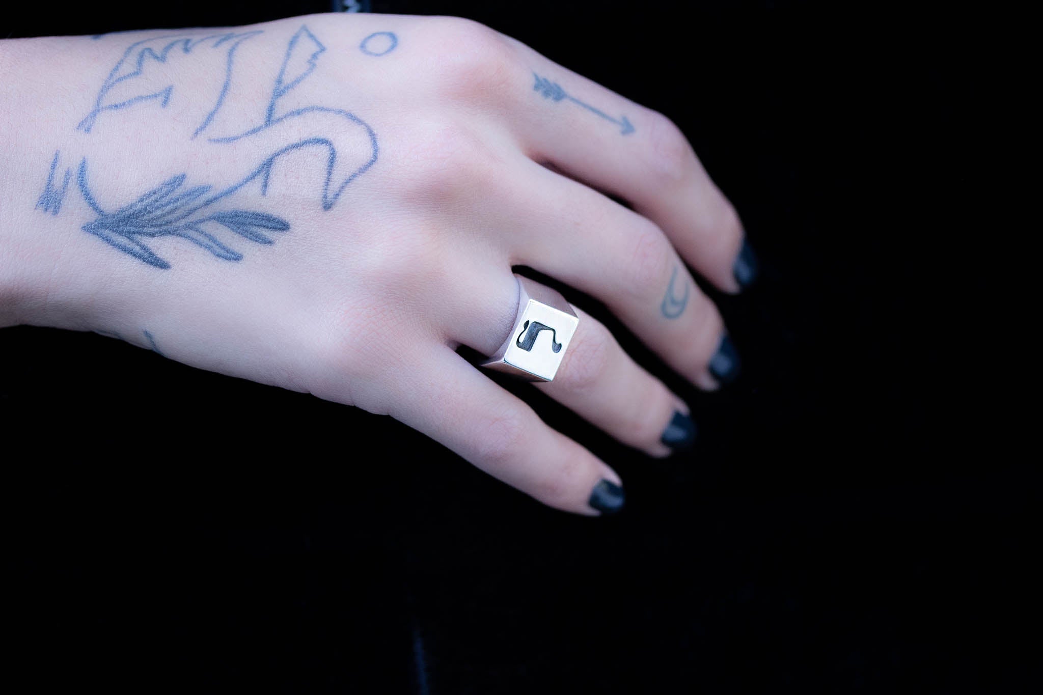 Hebrew Letter LAMED Signet Ring טבעת חותם האות למ"ד