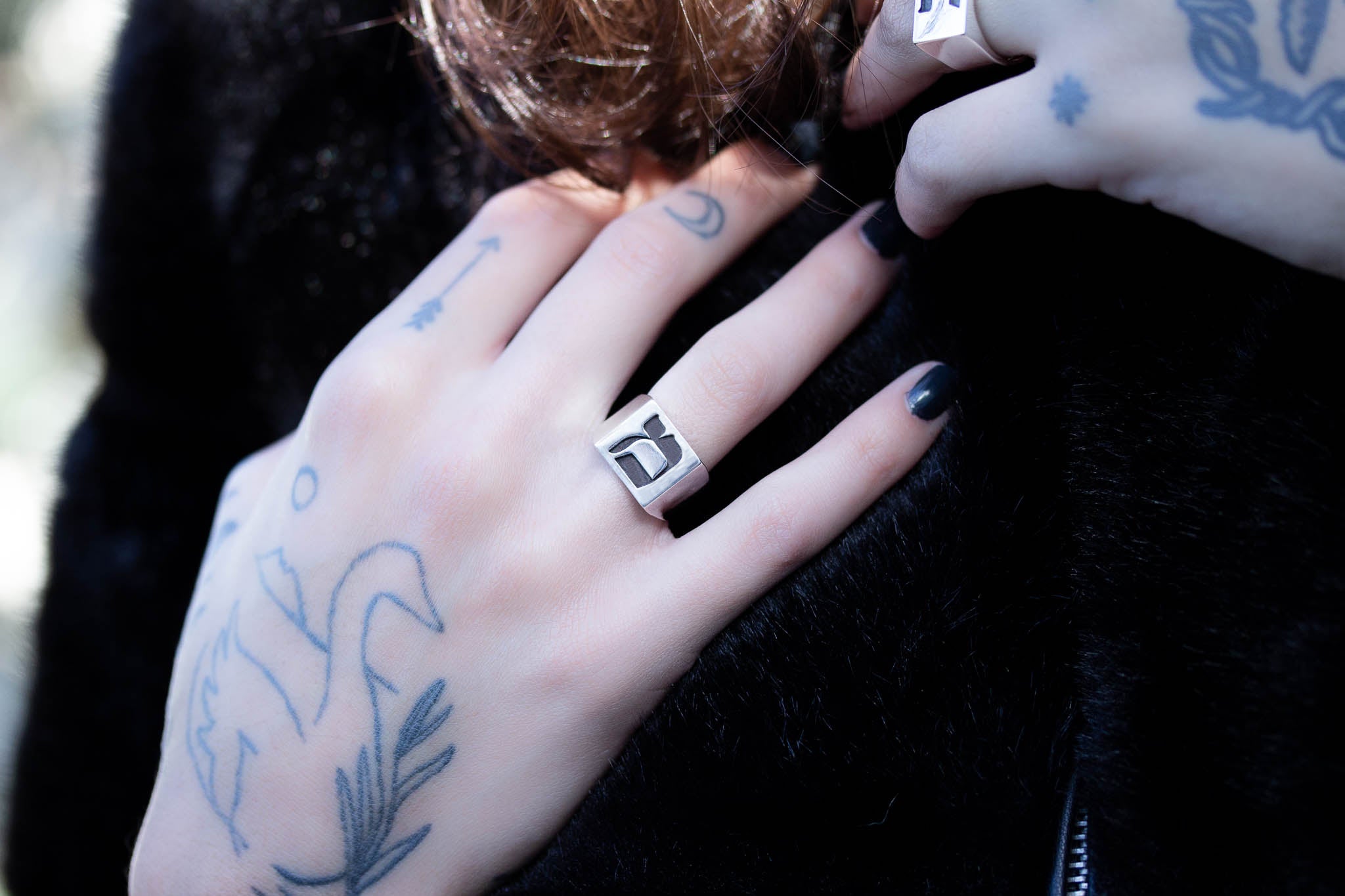 Hebrew Letter MEM Signet Ring טבעת חותם האות מ"ם