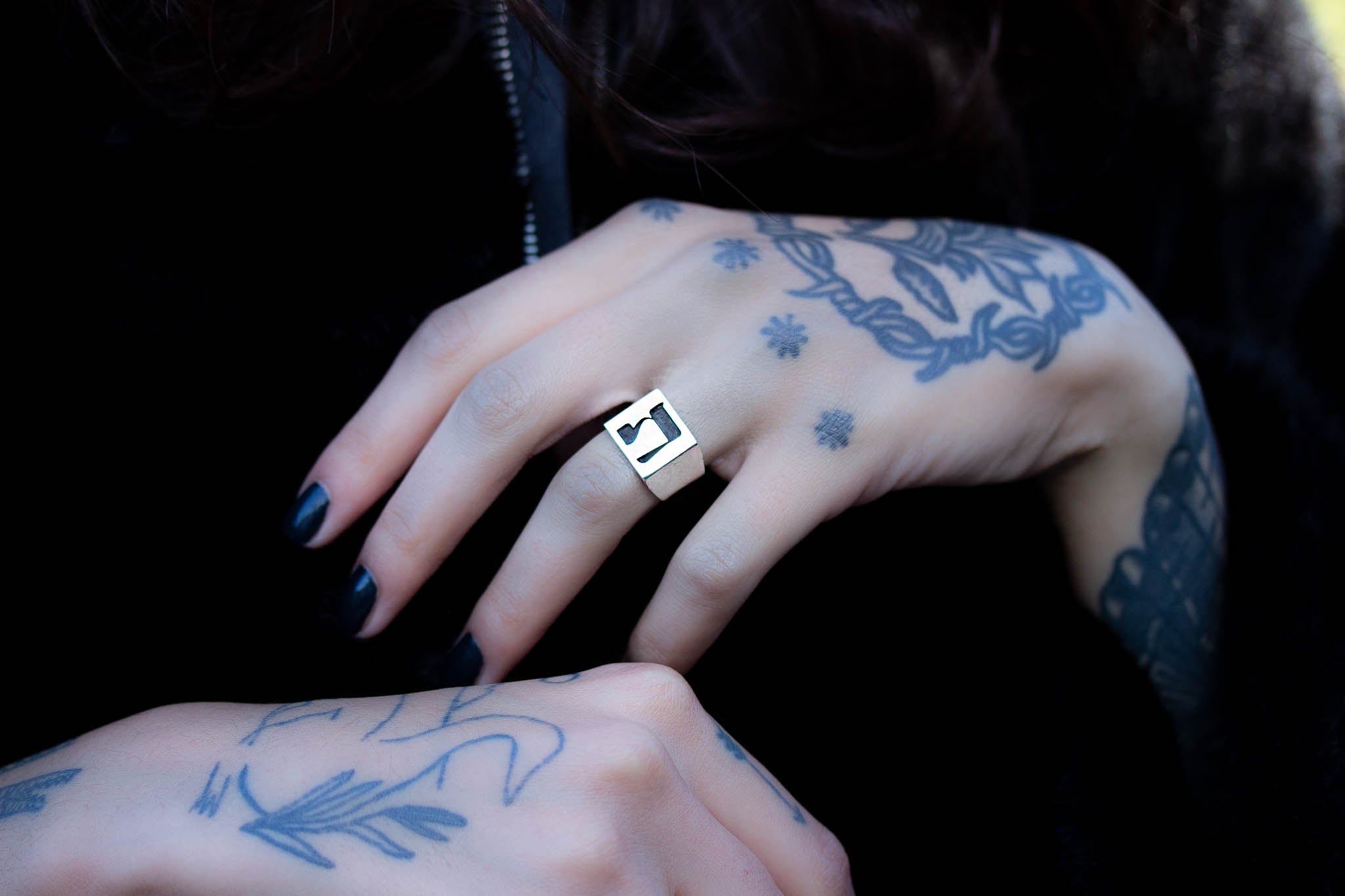 Hebrew Letter TAV Signet Ring טבעת חותם האות תי"ו