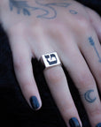 Hebrew Letter TET Signet Ring טבעת חותם האות טי"ת