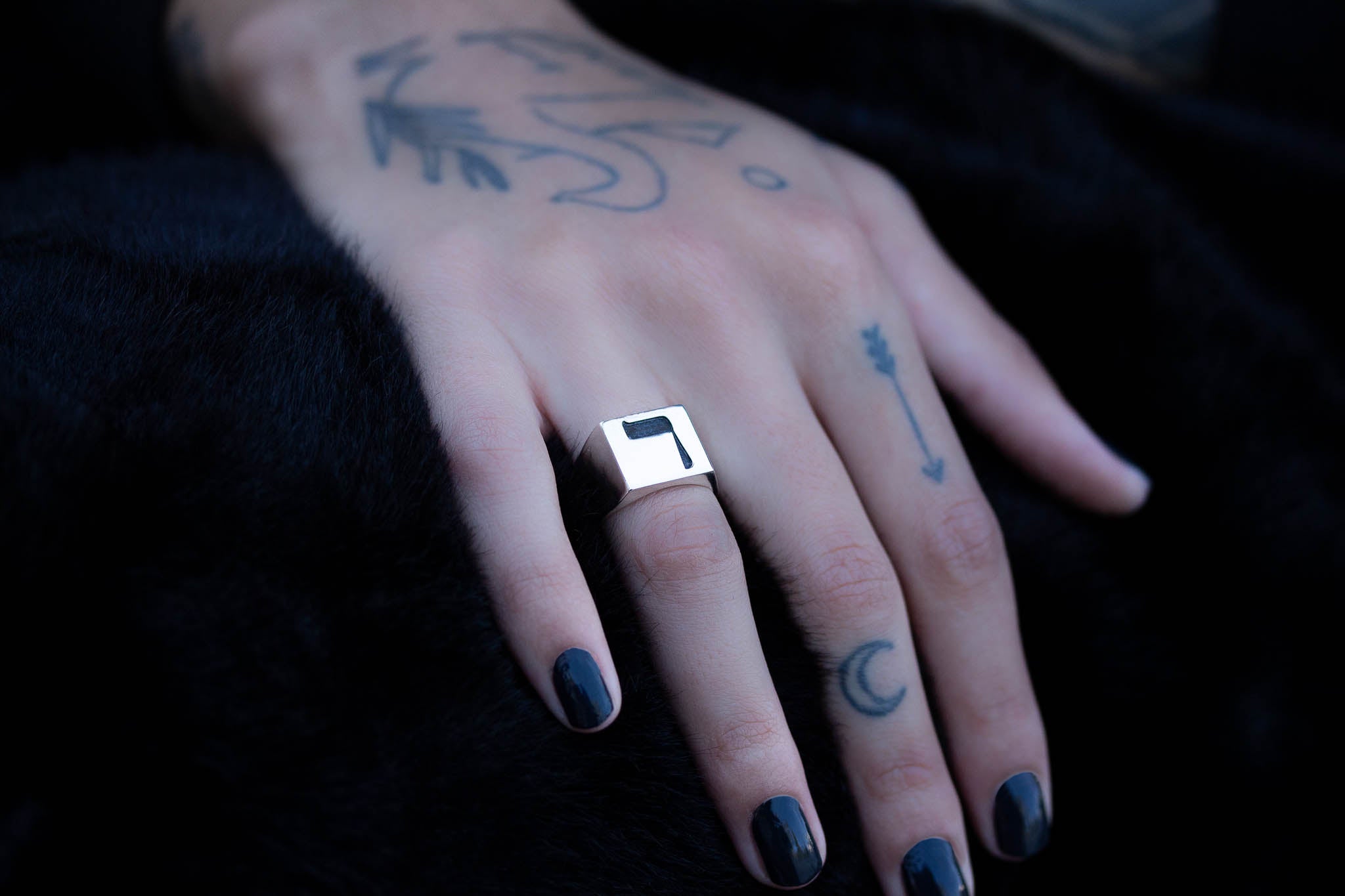 Hebrew Letter REISH Signet Ring טבעת חותם האות רי"ש