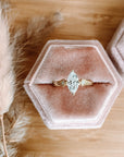 0.80 Carat Marquise Cut Diamond Engagement Ring with Lab Grown Diamonds