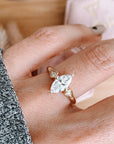 0.80 Carat Marquise Cut Diamond Engagement Ring with Lab Grown Diamonds