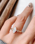 Marquise Cut Engagement Ring with Lab Grown Diamonds