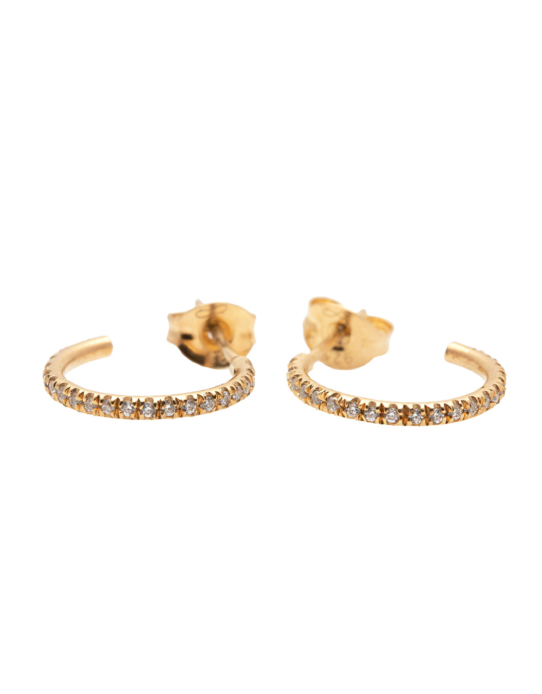 Small Diamond Hoop Earrings