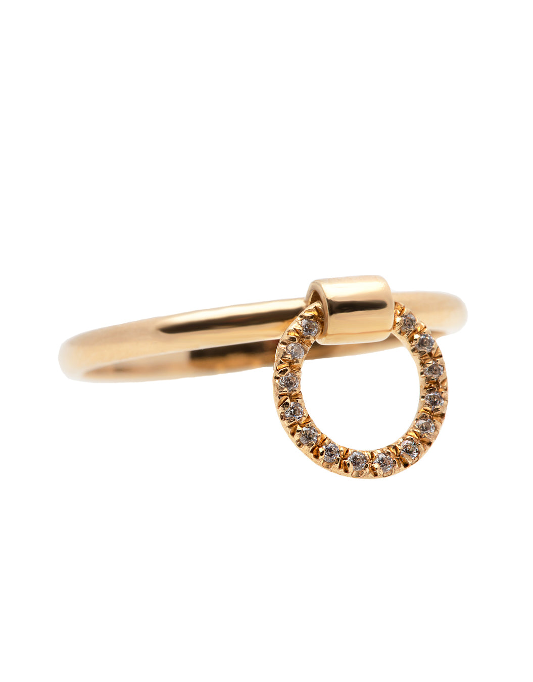 Hoop Diamond Ring