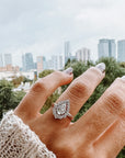 Iceberg Diamond Ring with Pear Cut Lab Grown Diamond