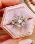 Lior XL 1920's Diamond Ring with Natural Diamonds