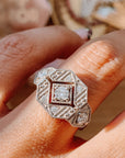 Lior XL 1920's Diamond Ring with Natural Diamonds