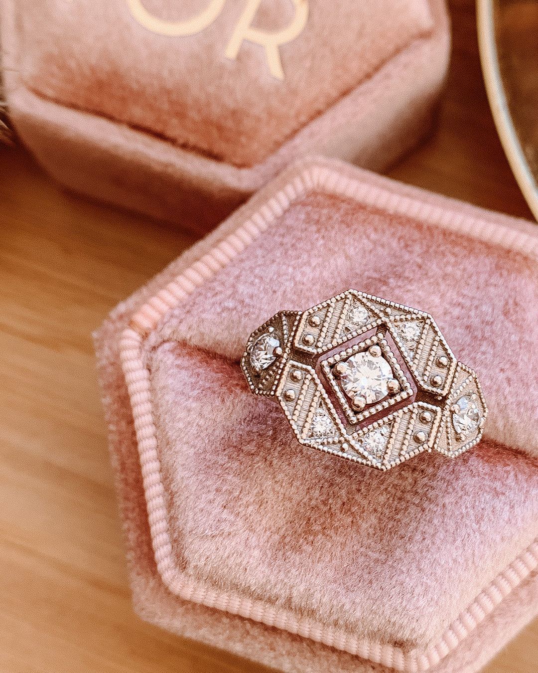 Lior XL 1920's Diamond Ring with Lab Grown Diamonds