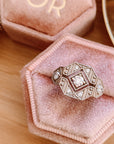Lior XL 1920's Diamond Ring with Natural Diamonds