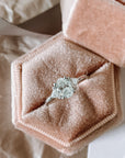 Niva Diamond Ring with Oval Cut and Triangle Cut Diamonds