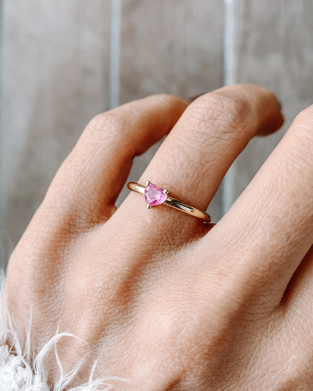 Pink Heart Cut Sapphire Ring