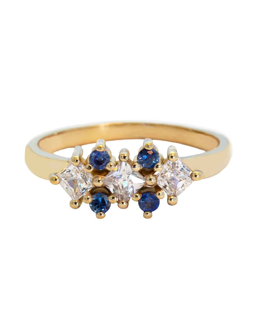 Secret Poison Diamond and Sapphire Ring with Lab Grown Diamonds