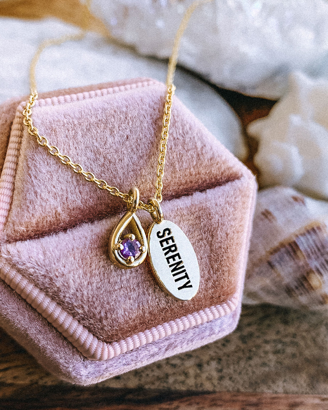 Serenity Necklace with Purple Amethyst