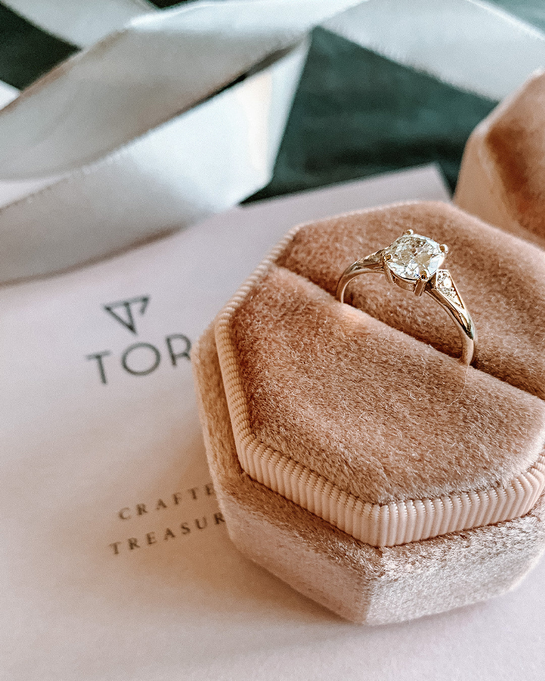 Sivan Diamond Ring with High Quality Cushion Cut Diamond