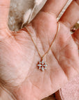 Diamond Snowflake Necklace with Natural Diamonds
