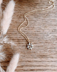 Diamond Snowflake Necklace with Natural Diamonds