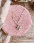 Diamond Snowflake Necklace with Natural Diamonds