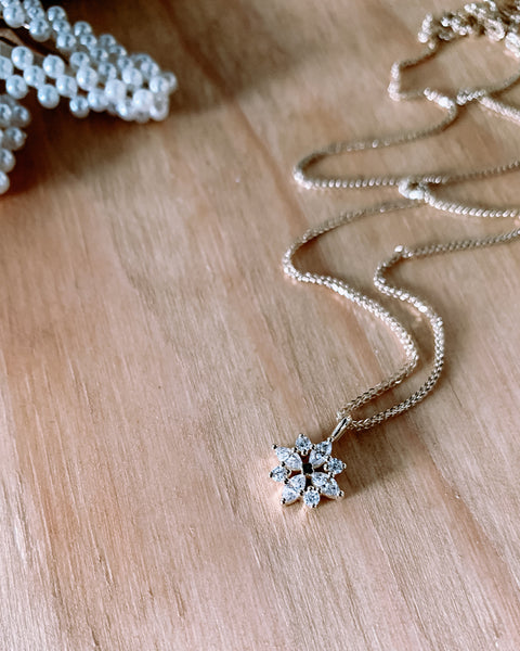 Diamond Snowflake Necklace with Lab Grown Diamonds – TOR