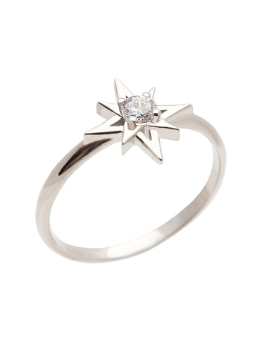 Pear Angel Diamond Ring with a Pear Cut Diamond