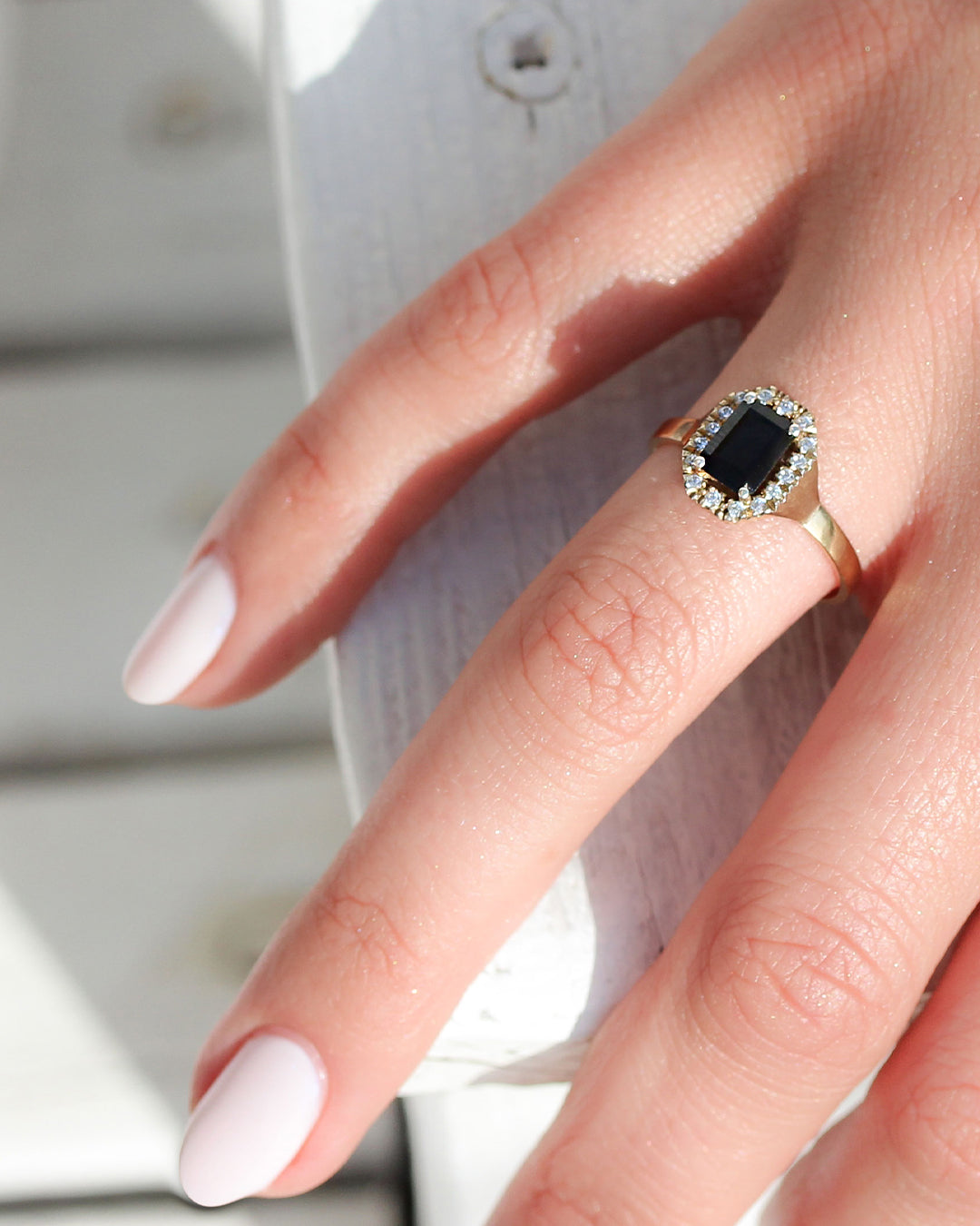 Black Widow Sapphire and Diamond Ring